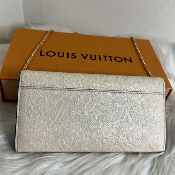 💯Authentic Louis Vuitton Ivory Empreinte Sarah Long Wallet-DIY WOC 🍀 - Picture 11 of 16